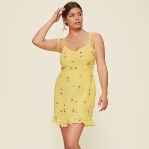 LPA multi ruffle mini dress